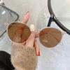 Gafas Fotocromáticas para Miopía para Mujer, Luz Antiazul, Se Pueden Personalizar con Graduación, Estilo Coreano, Montura de Color Sólido que Cambia de Color, Lente Marrón