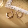 Brincos de Argola Cruzados Geométricos Minimalistas para Mulheres, Estilo Europeu e Americano, Brincos de Argola Versáteis para o Dia a Dia, Brincos Simples Versáteis Tendência Online