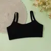Ropa interior de desarrollo para niñas, camisola de algodón puro, tirante fijo para estudiante de secundaria, sujetador sin aros, camisola fina