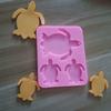 Molde de silicona para decoración de pasteles con forma de tortuga pequeña de 3 piezas, colgante de joyería, yeso para aromaterapia