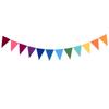 Bandeira Decorativa para Festa de Feriado Banner Decorativo para Layout Externo Bandeira Triangular de Puxar 12 Cores Flor de Puxar