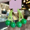 Diademas elásticas largas de colores de caramelo estilo coreano para coletas de niños, scrunchies coloridos con bolitas, accesorios para el cabello de princesa, estilo princesa