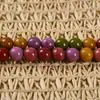 Cuentas sueltas de calcedonia natural, cuentas redondas de piedra natural de cristal, accesorios de joyería para pulseras y collares DIY hechos a mano al por mayor