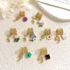 Tendencia TikTok Dibujo Animado Corazón Astronauta Accesorio de Joyería DIY Diseño Versátil Accesorio de Circonita Microincrustada