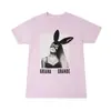 Nueva Camiseta de Algodón de Manga Corta para Hombre y Mujer de Ariana Grande Cantante de Rock Verano 2025