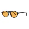 Óculos de Sol Oval Vintage Raine para Homens e Mulheres Estilo Coreano Artístico Nerd Simples Sem Maquiagem Proteção Solar Óculos de Sol