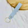 Llavero de Cuero de Color Sólido Versátil, Correa de Muñeca, Colgante para Bolso, Lanyard para Muñeca, Moda, Accesorios para Llavero de Coche de Pareja