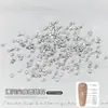 Rhinestones Redondos Transparentes de Fondo Plano 5A Circonita Arte de Uñas Rhinestones Blancos Deslumbrantes Rhinestones Sueltos Decoración de Uñas Rhinestones para Rellenar y Decorar Uñas