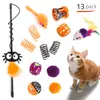 Se pueden ensamblar surtidos de juegos de accesorios de juguetes para gatos de Halloween y Navidad para proporcionar a los gatos entretenimiento autónomo y aliviar el aburrimiento, juguetes para mascotas al por mayor