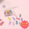 Pinzas para el Cabello de Macaron Corazón para Niñas, Pinzas Estilo Coreano para Flequillo Lateral, Pasadores para Niñas, Pinzas Bb para Cabello Suelto, Accesorios para el Cabello