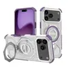 Funda Adecuada para Teléfono Móvil Apple 17Promax con Soporte Giratorio Iphone17Pro Nueva Transparente 16Pro Succión Magnética