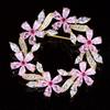 Han Feng Nuevo Broche Guirnalda de Moda Elegante Pin de Flor de Circonita Temperamento Sencillo Traje Abrigo Corsage Accesorios