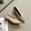 Nuevos Zapatos de Tacón Alto de Punto Cómodos para Primavera/Verano 2025, Punta Fina, Tacón Delgado, Tejido Transpirable, Zapatos para Viaje al Trabajo, Estilo Princesa