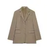 Moda femenina europea y americana transfronteriza AliExpress superventas abrigo casual retro de longitud media holgado