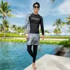Traje de neopreno de manga larga con estampado de medusas para hombre, Traje dividido para mujer, Traje de surf para pareja con protección solar, Traje de baño para aguas termales con efecto adelgazante, Snorkel