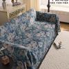 Cojín de sofá Monet con pintura al óleo retro americana, tela jacquard, toalla universal para sofá de cuatro estaciones
