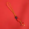 Atacado natural alto teor cinábrio vermelho amuleto da sorte signo cavalo corrente para celular pingente cordão chaveiro acessório para pendurar em bolsa