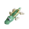 Juguete para Perros Mascotas Transfronterizo Juguete para Perros Material de Felpa Cuerda de Algodón Forma de Cocodrilo Juguete Compañero para Interacción con Cachorros