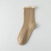 Calcetines tobilleros de encaje vintage para mujer, de longitud media, de algodón, modernos, para primavera y otoño, estilo japonés JK, bonitos calcetines largos de otoño e invierno para niñas.