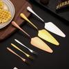 Espátula para Pastel de Acero Inoxidable con Espátula Triangular Dentada Vajilla para Pastel Cuchillo para Pizza Tenedor de Tres Púas Herramienta para Hornear Se Puede Imprimir con Logotipo