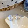 Aretes Flor de Perla Goteo de Aceite Aguja Plateada, Aretes Nuevos Simples y de Moda Estilo Ins, Aretes de Lujo Ligero de Alta Gama al por Mayor