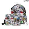 Nova Mochila Escolar, Bolsa de Ombro e Estojo Escolares de Três Peças Cross-Border Game Roblox Forsaken Gubby 2025
