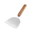 Espátula de cocina de acero inoxidable con mango de madera, espátula para teppanyaki, espátula para bistec, espátula para panqueques, espátula para pizza, utensilio de cocina para sartenes antiadherentes