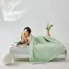 Colcha de Seda Natural de Alta Gama con Efecto Refrescante, Colcha de Verano de Seda de Nylon, Colcha de Aire Acondicionado de Nylon y Spandex Refrescante, Colcha Delgada