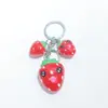 Chaveiro de Fruta de Resina Fofo para Homens e Mulheres, Anel de Chaveiro Simples e Popular, Pingente Criativo Coreano para Bolsa