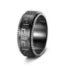 Joyería Clásica Temu Europea y Americana Set de Tres Piezas para Hombre Cadena Anillo de Acero de Titanio Giratorio para Alivio del Estrés Anillo para Alivio del Estrés