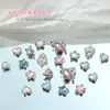 Nova Joia para Unhas Artísticas Estilo Ins Cor Mocha Olho de Gato Estrela Diamante Laço de Diamante Estéreo Bola de Diamante Pêssego Coração Acessórios