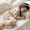 Ropa nueva para niños 2026, conjunto de ropa para el hogar para niños, pijama holgado para niños y niñas, ropa con aire acondicionado para bebés, selección de tops