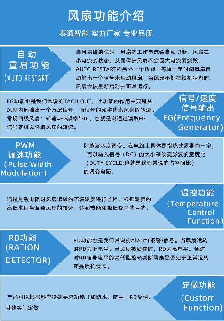 工厂定制DC8020音响功放散热风扇