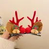Presilhas de Cabelo de Natal para Crianças, Presilhas Fofas de Galho de Veado, Presilhas de Cabelo de Rena para Menininhas, Acessórios de Cabelo para Franja Lateral de Meninas