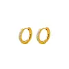 Pendientes de Aro de Seis Diamantes Transfronterizos Europeos y Americanos Oro Diseño Simple de Nicho Pendientes de Circonita Accesorios de Personalidad de Celebridad de Internet
