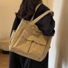 Bolso de pana Bolso tote para mujer Gran capacidad Otoño e invierno Se puede llevar cruzado 2024 Nuevo Bolso de hombro versátil Clase de viaje