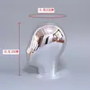 Cabezas de Maniquí Electroplateadas para Hombres, Mujeres y Niños, Maniquíes de Cabeza Dorados y Plateados para Escaparates de Tiendas de Ropa, Cabezas de Maniquí para Sombreros, Soportes para Pelucas