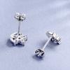 Pendientes de luna y estrella de plata esterlina S925, joyería sencilla con temperamento nuevo para estudiantes, pendientes de diamantes de estilo coreano muy vendidos al por mayor