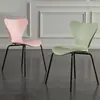 Silla Silla hogar respaldo engrosado lujo ligero plástico moderno minimalista adulto creativo ocio mesa y silla de restaurante