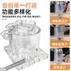 Rebarbadora angular de marcenaria IMBOT convertida em máquina de aparar, base com tampa transparente, ranhura visível, acessórios para ferramentas elétricas