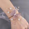 Corsage de pulso casamento noiva damas de honra flor de pulso casamento melhor amiga pulseira estilo floresta crianças dança flor de pulso