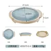 Série Mar Estelar Louça de Melamina Panela Quente Churrasco Restaurante Buffet Tigelas e Pratos Criativos de Imitação de Porcelana Prato para Molho Conjunto de Louças
