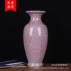 Artesanías de Cerámica de Jingdezhen Grietas Abiertas Porcelana Roja Jun Antiguo Florero de Horno Oficial Accesorios para el Hogar Retro Adornos