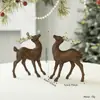Nueva Decoración de Alce con Flockado de Purpurina Decoración Navideña Adornos Estilo Celebridad de Internet Ins Accesorios para Fotos y Adornos