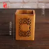 Carrinho de Cerimônia do Chá Artesanal Palha Rattan Bambu Porta-Chá Porta-Caneta Porta-Inserção de Bambu Peças para Cerimônia do Chá Porta-Armazenamento Seis Cavalheiros