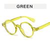 Gafas de Marco Redondo Alas de Ángel para Mujer, Modernas, Simples, con Luz Anti-Azul, Planas para Estudiantes, Marco de Gafas Artístico y para Miopía