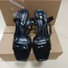 Zapatos de Mujer 2025 Verano Nuevos Tacones Altos de Aguja Zapatos de Mujer Boca de Pez Punta Cuadrada Correa Trasera Hueca Elegantes Zapatos de Tacón Alto para Mujer