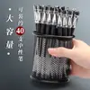 Caixa de Armazenamento de Canetas Metal Espessada Grade Dura Redonda Quadrada Simples Grande Capacidade Caixa de Armazenamento para Canetas Marcadoras Mesa de Estudante