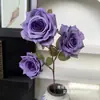 Flores artificiales, rosa Manta de 3 cabezas, para decoraciones de techo de salón de bodas, arreglos de pasillo, flores de seda y ambientación de escenas de hotel