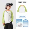 Camiseta de Manga Larga Rayada para Niños Camiseta Básica de Otoño Ropa Infantil Nuevas Camisetas de Otoño y Primavera
